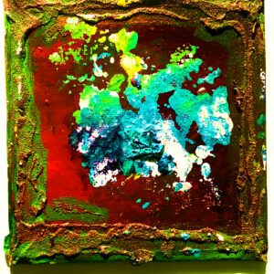 Wholesome Artistry- Art- Painting Mixed media recycle findings on Treated Cedar Wood